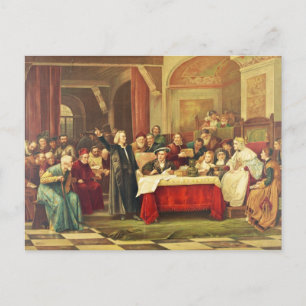 Christoph Kolumbus am Königlichen Gerichtshof von  Postkarte