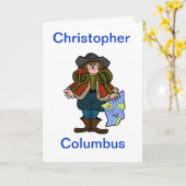 Christoph Kolumbus Gruß-Karte - Richtungen Karte (Gelbe Blume)