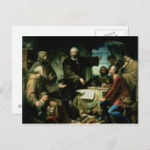 Christoph Kolumbus im Kloster La Postkarte (Vorne/Hinten)