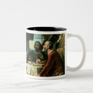 Christoph Kolumbus im Kloster von La Zweifarbige Tasse