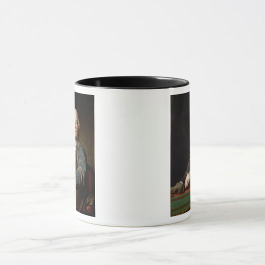 Christoph Willibald Gluck am spinet, 1775 Tasse (Zentrum)