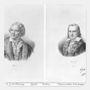 Christoph Willibald von Gluck und Andre Quadratischer Aufkleber