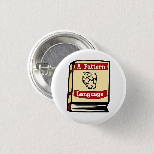 Christopher Alexander ein Muster-Sprachbuch-Button Button (Vorne & Hinten)