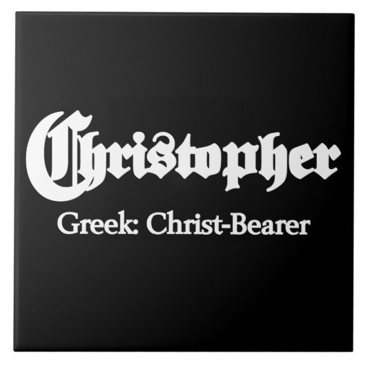 Christopher Bedeutung Fliese (Vorderseite)