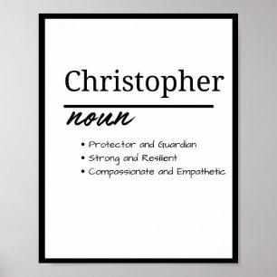Christopher, Boy Personalisiert Name Definition Poster