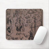 Christopher Colombus, der die Inseln entdeckt Mousepad (Mit Mouse)