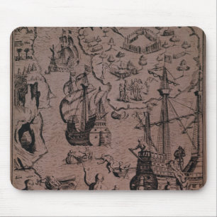 Christopher Colombus, der die Inseln entdeckt Mousepad