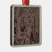 Christopher Colombus, der die Inseln entdeckt Ornament Aus Metall (Rechts)