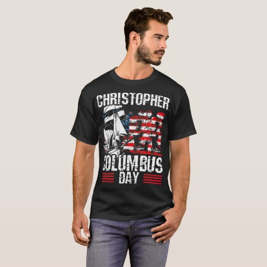 Christopher Columbus Day 1492 Italienischer Explor T-Shirt (Vorne ganz)