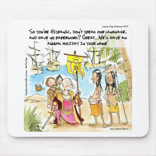 Christopher Columbus Immigriert nach Amerika Funny Mousepad (Vorne)