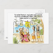Christopher Columbus Immigriert nach Amerika Funny Postkarte (Vorne/Hinten)