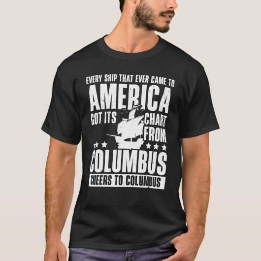 Christopher Columbus Italian American Happy Columb T-Shirt (Vorderseite)
