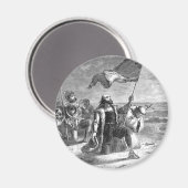 Christopher-Columbus Landing Magnet (Vorderseite/Rückseite)