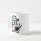 Christopher Columbus liest verbotene Bücher Kaffeetasse (Vorderseite Links)