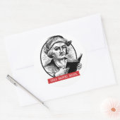 Christopher Columbus liest verbotene Bücher Runder Aufkleber (Umschlag)