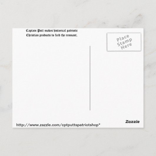 Christopher Columbus Postkarte (Rückseite)