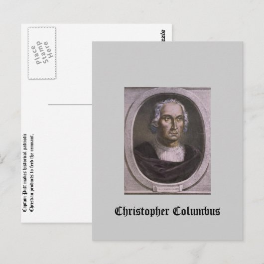 Christopher Columbus Postkarte (Vorne/Hinten)