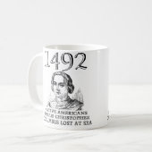 Christopher Columbus Rescued Funny Mug Kaffeetasse (Vorderseite Links)