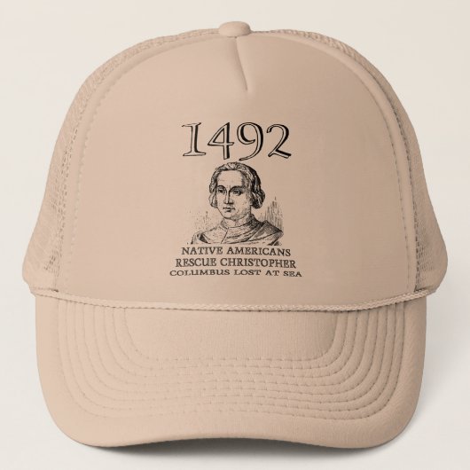 Christopher Columbus rettete den Funny Ball Cap Ha Truckerkappe (Vorderseite)