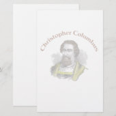 Christopher Columbus Stationery Briefpapier (Vorne/Hinten)