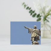 Christopher Columbus Statue Postcard Postkarte (Stehend Vorderseite)