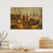 Christopher Columbus Verließ Spanien Poster (Küche)