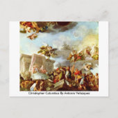 Christopher Columbus von Antonio Velazquez Postkarte (Vorderseite)
