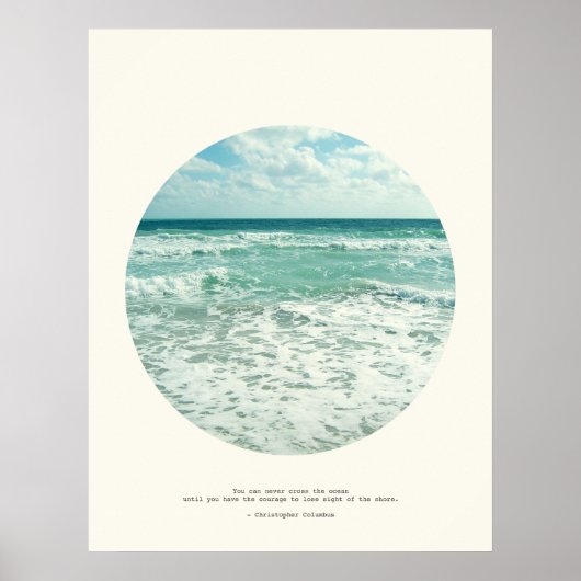 Christopher Columbus Zitat Poster (Vorne)