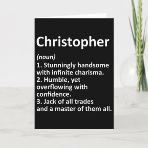 Christopher Definition Personalisierter Name Lusti Karte