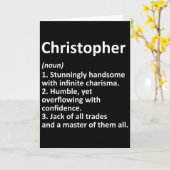 Christopher Definition Personalisierter Name Lusti Karte (Gelbe Blume)