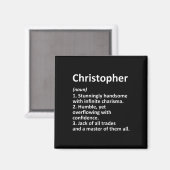 Christopher Definition Personalisierter Name Lusti Magnet (Vorderseite/Rückseite)