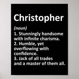 Christopher Definition Personalisierter Name Lusti Poster