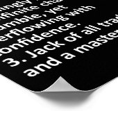 Christopher Definition Personalized Name Funny Bir Poster (Ecke)