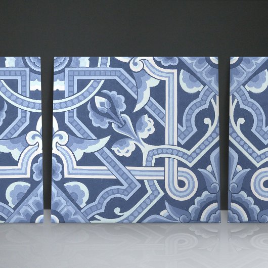 Christopher Dressers blaues Blumenmuster Fliese