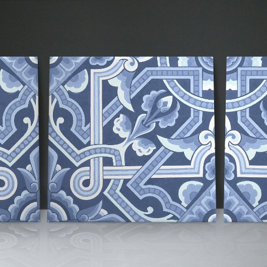 Christopher Dressers blaues Blumenmuster Fliese