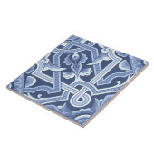 Christopher Dressers blaues Blumenmuster Fliese (Seite)