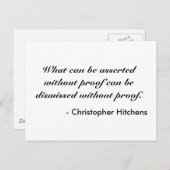 Christopher Hitchens Postkarte (Vorne/Hinten)