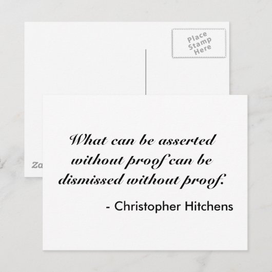 Christopher Hitchens Postkarte (Vorne/Hinten)