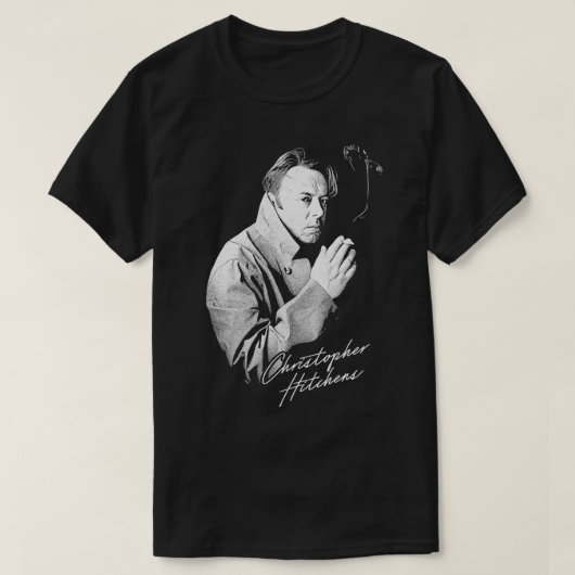Christopher Hitchens Retro Style Fan Design T-Shirt (Design vorne)