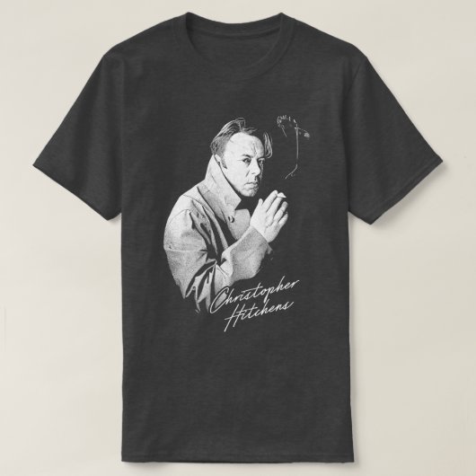 Christopher Hitchens Retro Style Fan Design T-Shirt (Design vorne)