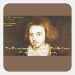 Christopher Marlowe - Passionate Shepherd Quadratischer Aufkleber