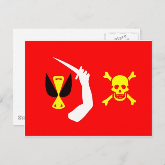 Christopher Moody-Piratenflagge Postkarte (Vorne/Hinten)