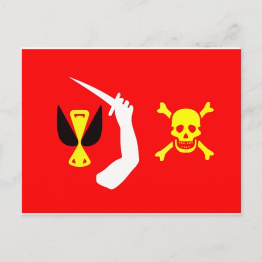 Christopher Moody-Piratenflagge Postkarte (Vorderseite)