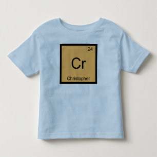 Christopher Name Chemie Element Periodensystem Kleinkind T-shirt