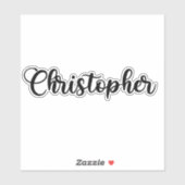 Christopher Name - Handgeschriebene Kalligrafie Aufkleber (Blatt)