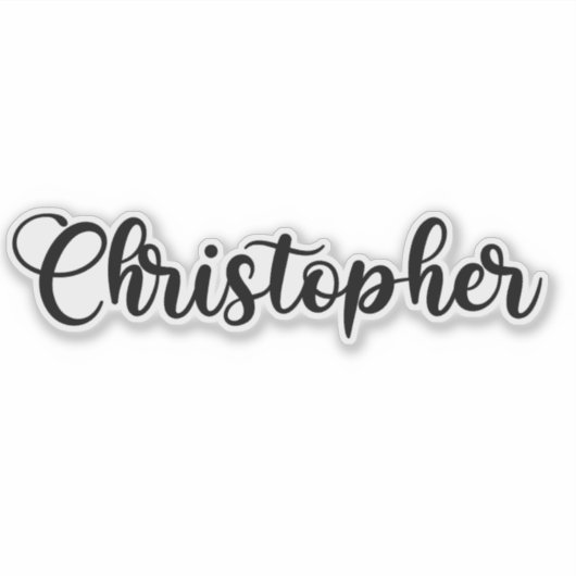 Christopher Name - Handgeschriebene Kalligrafie Aufkleber (Vorderseite)