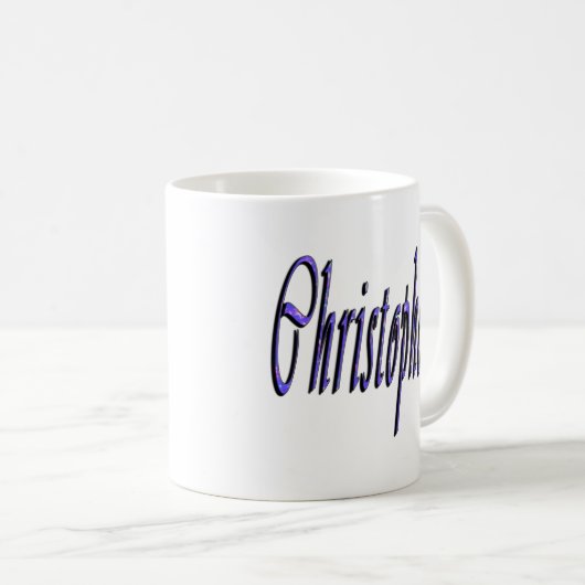 Christopher, Name, Logo, Kaffeetasse (VorderseiteRechts)