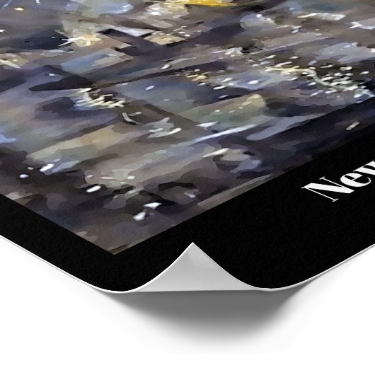 Christopher Nevinson - New York By Night 1920 Poster (Ecke)