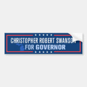 Christopher Robert Swanson für den Gouverneur von  Autoaufkleber (Vorne)