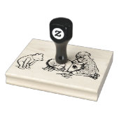 Christopher Robin befestigt Eeyore's Schwanz Gummistempel (Stempel)